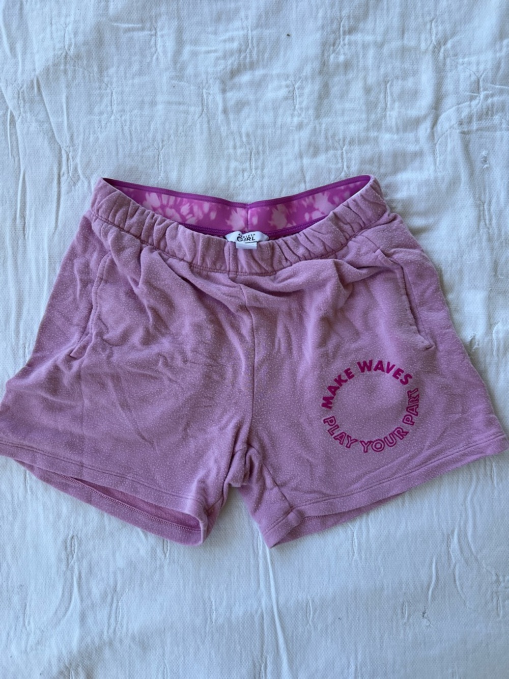 Athleta Girls Pink Causal / Athletic Shorts with Graphic